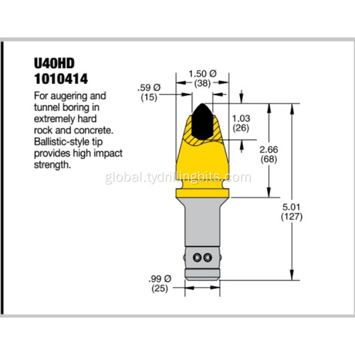 Trencher Cutting Tools Trencher Bits Auger Bits For U40HD Supplier